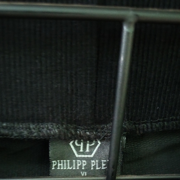 Philipp Plein Jogger Trouser Pants Black Embellished Rhinestones Size XL Unisex - Picture 6 of 9